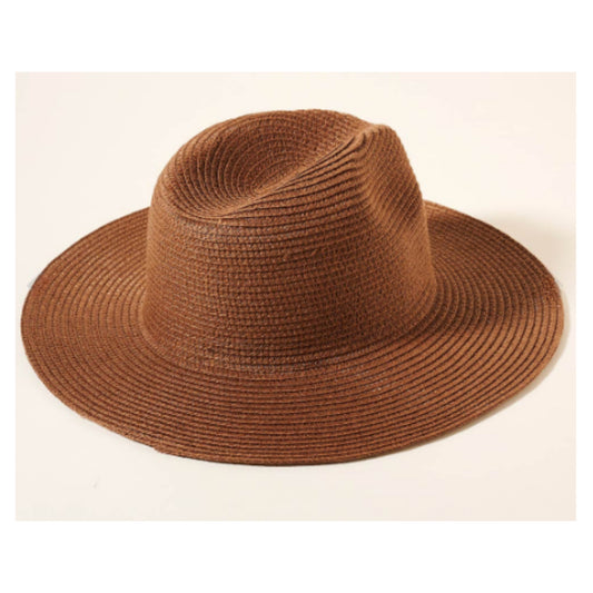 Straw Summer Hat - Brown