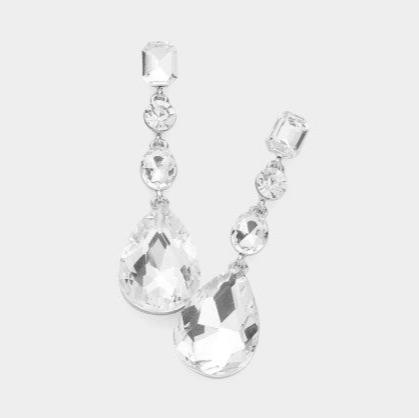 Tear Drop Crystal Earring