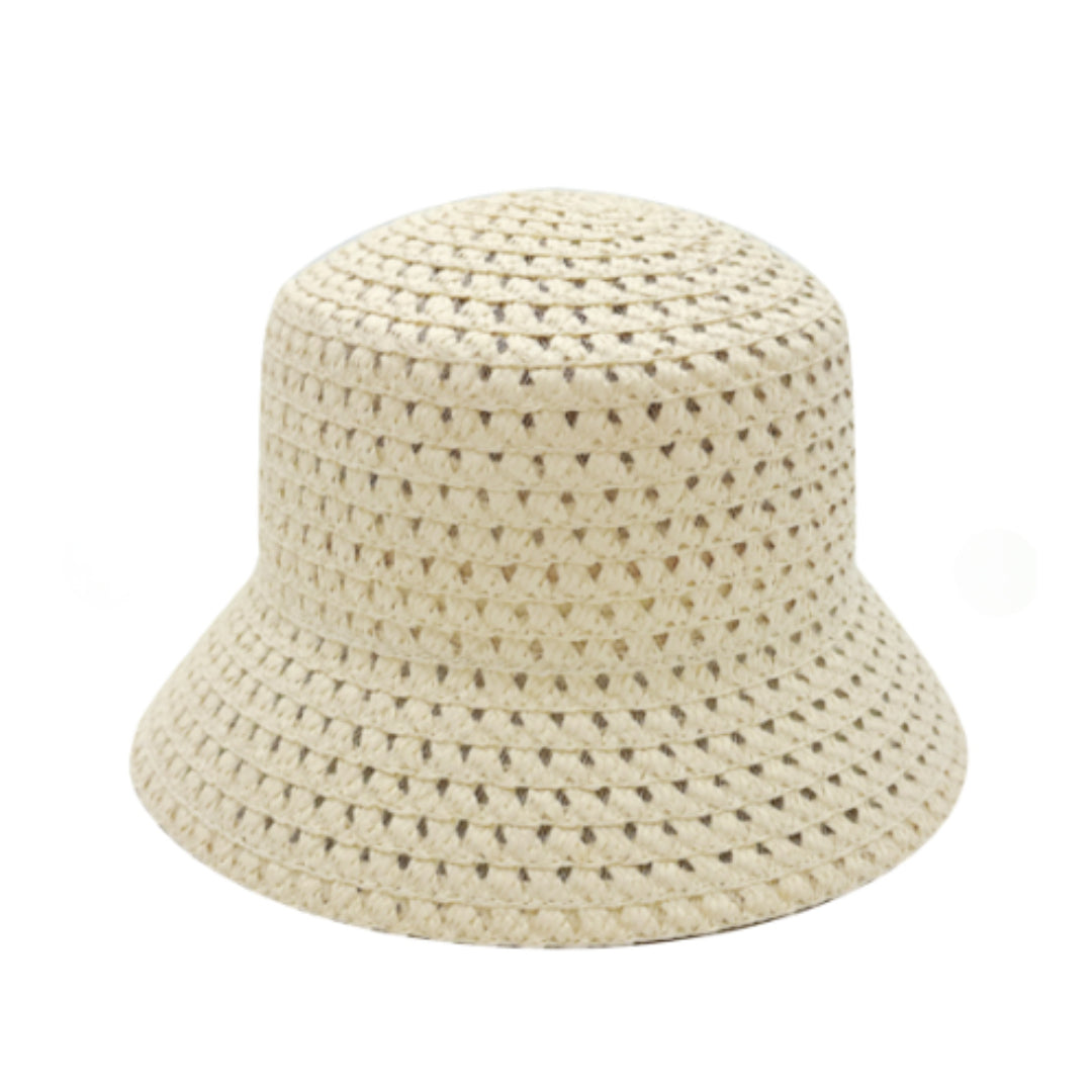 Straw Bucket Hat - Natural