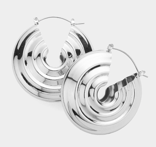 Swirl Hoop Earrings