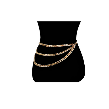 Draped Triple Chain Belt