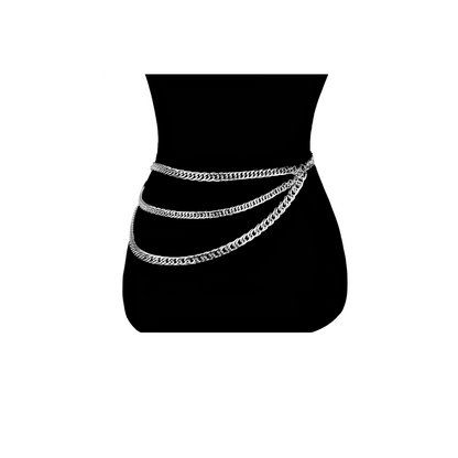 Draped Triple Chain Belt