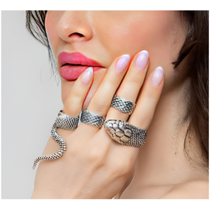 ZeyDor Gold Plated Snake Ring Set