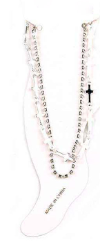 Cross and Rhinestone Anklet